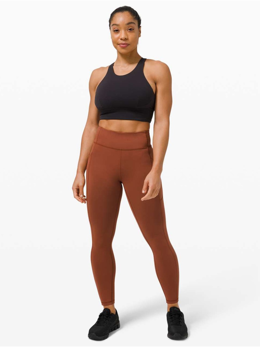 Lululemon invigorate High-Waist Terracotta Brown Performance Leggings 25” Size 8